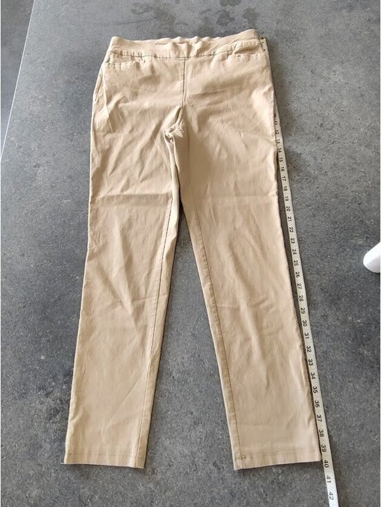 Chico's Pants - Chico's So Slimming Brigitte Slim Ankle Pull-On Pants Beige size 10T